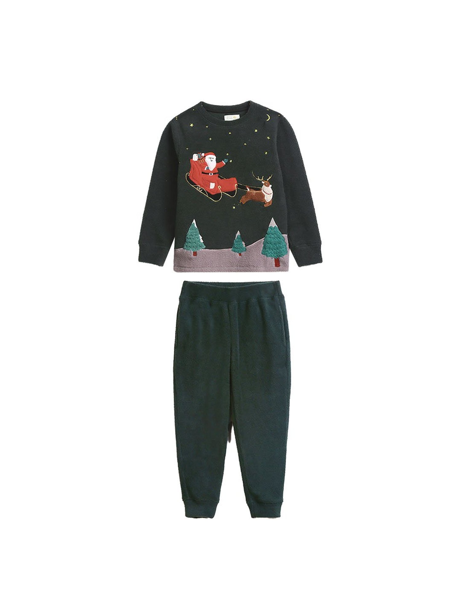 Cherry Crumble By Nitt Hyman Boys Green Applique Top with Pyjamas