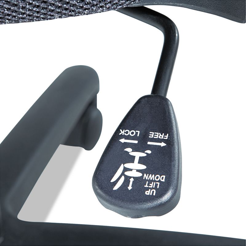 Oif Swivel/Tilt Mesh Mid-Back Chair Height Adjustable T-Bar Arms Black CD4218