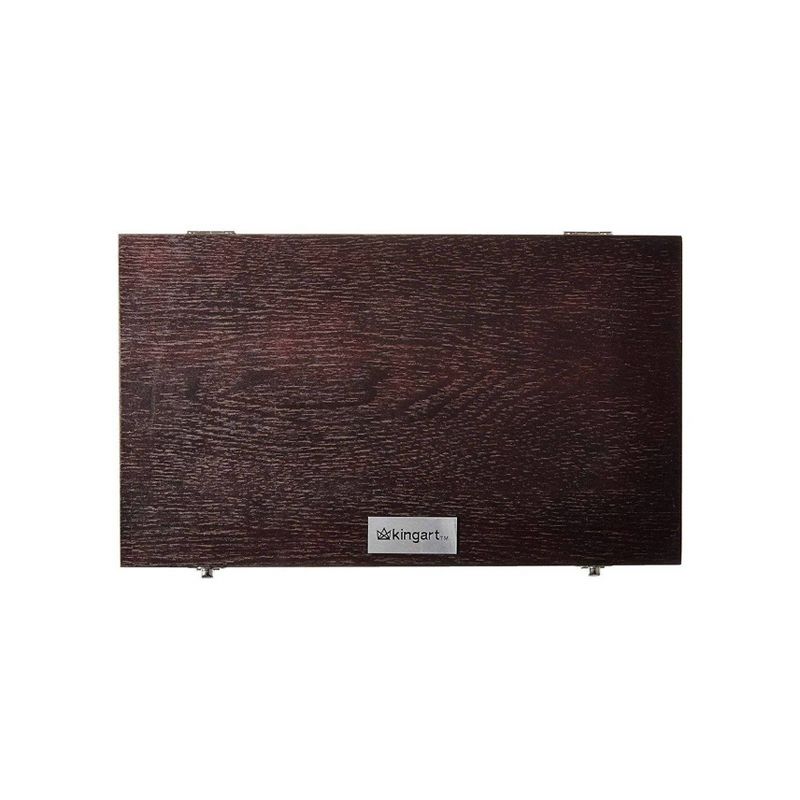 Kingart 72ct Watercolor Pencil Set In Wood Box - Studio level