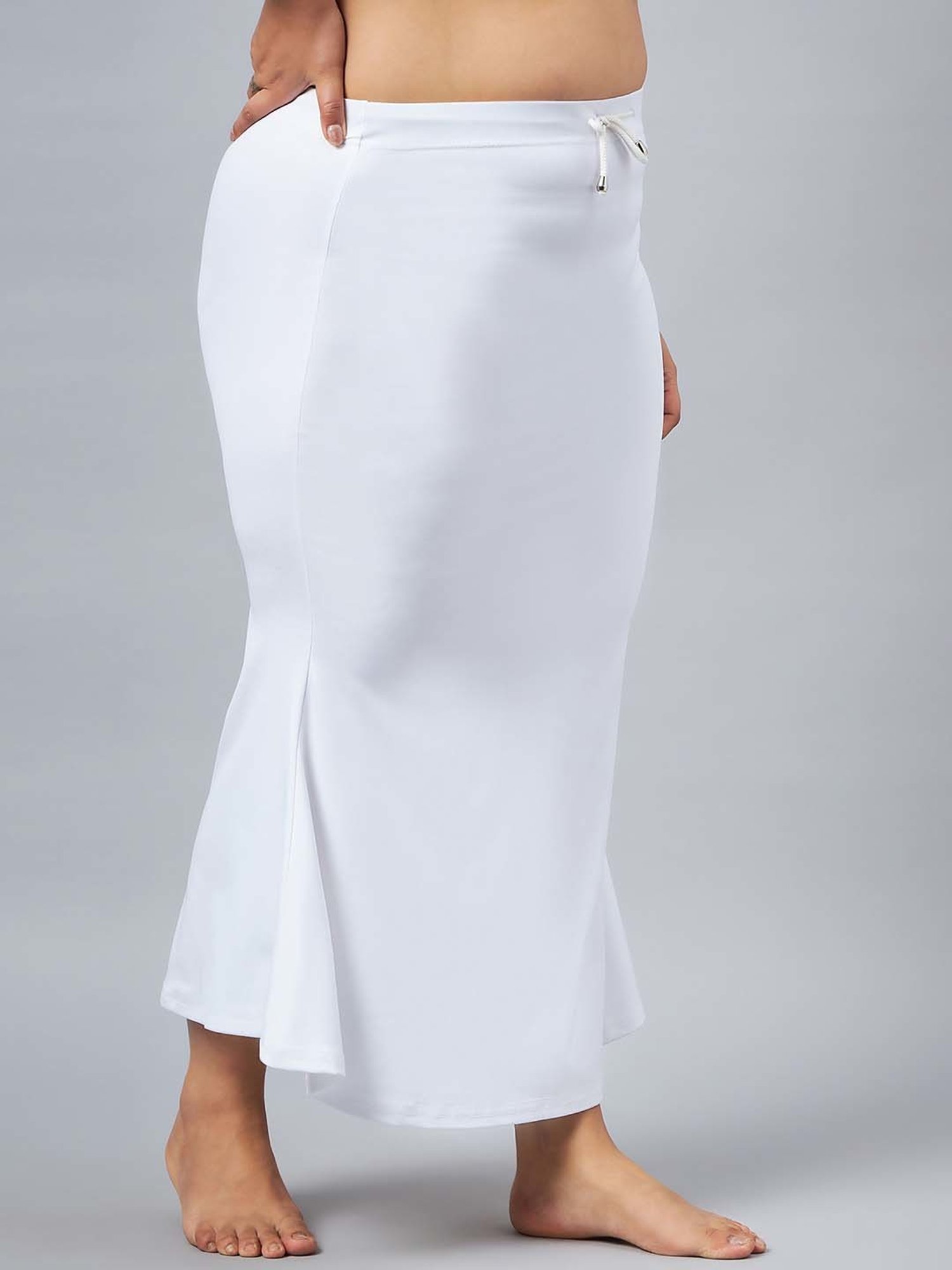 Secrets By ZeroKaata Black & White Plain Saree Shapewear - Pack Of 3