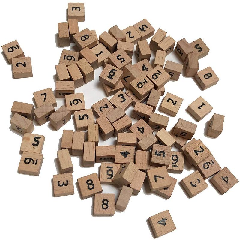 WE Games Replacement Wooden Sudoku Small Thinking Tiles - Extra Set of Pieces