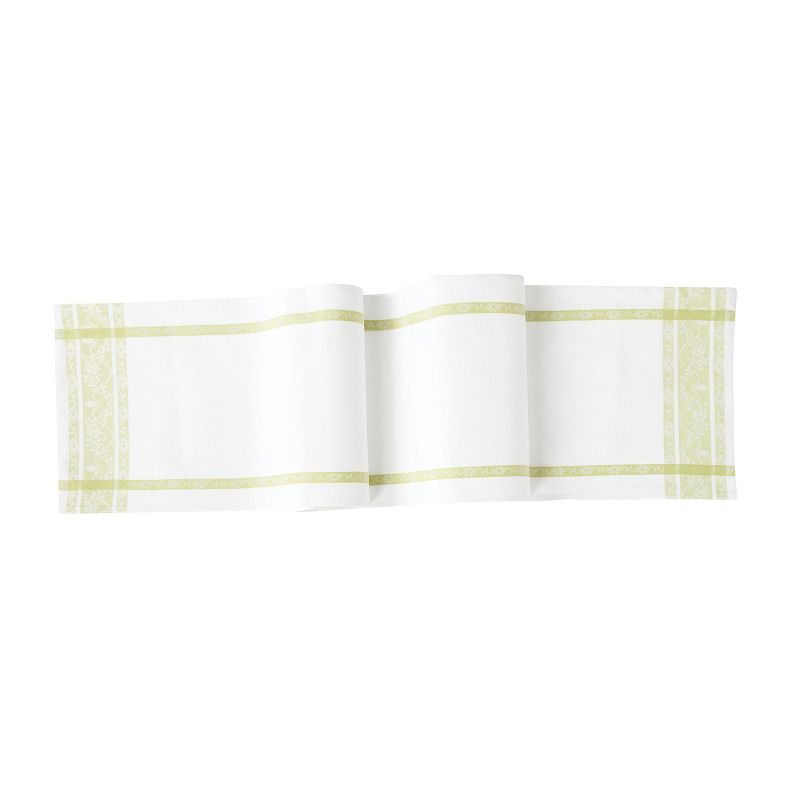 Genie Crafts Beige Linen Fabric Dining Table Runner Roll, 360 Inches Long x 17.7 in