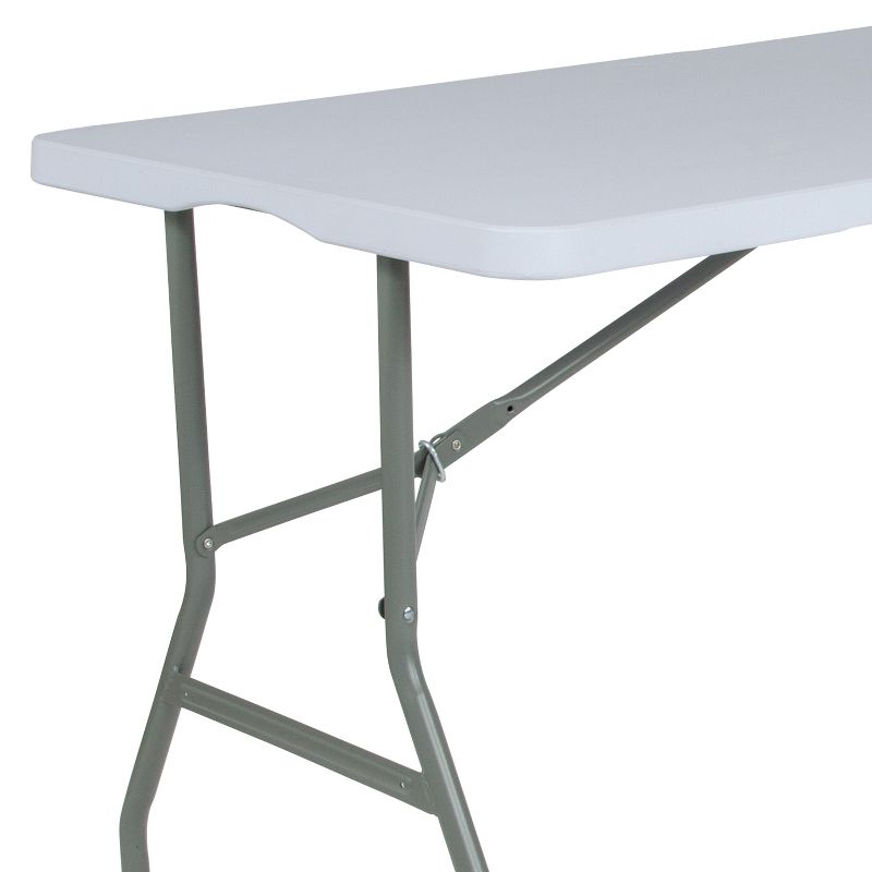 Flash Furniture 4.97-Foot Bi-Fold Granite White Plastic Folding Table