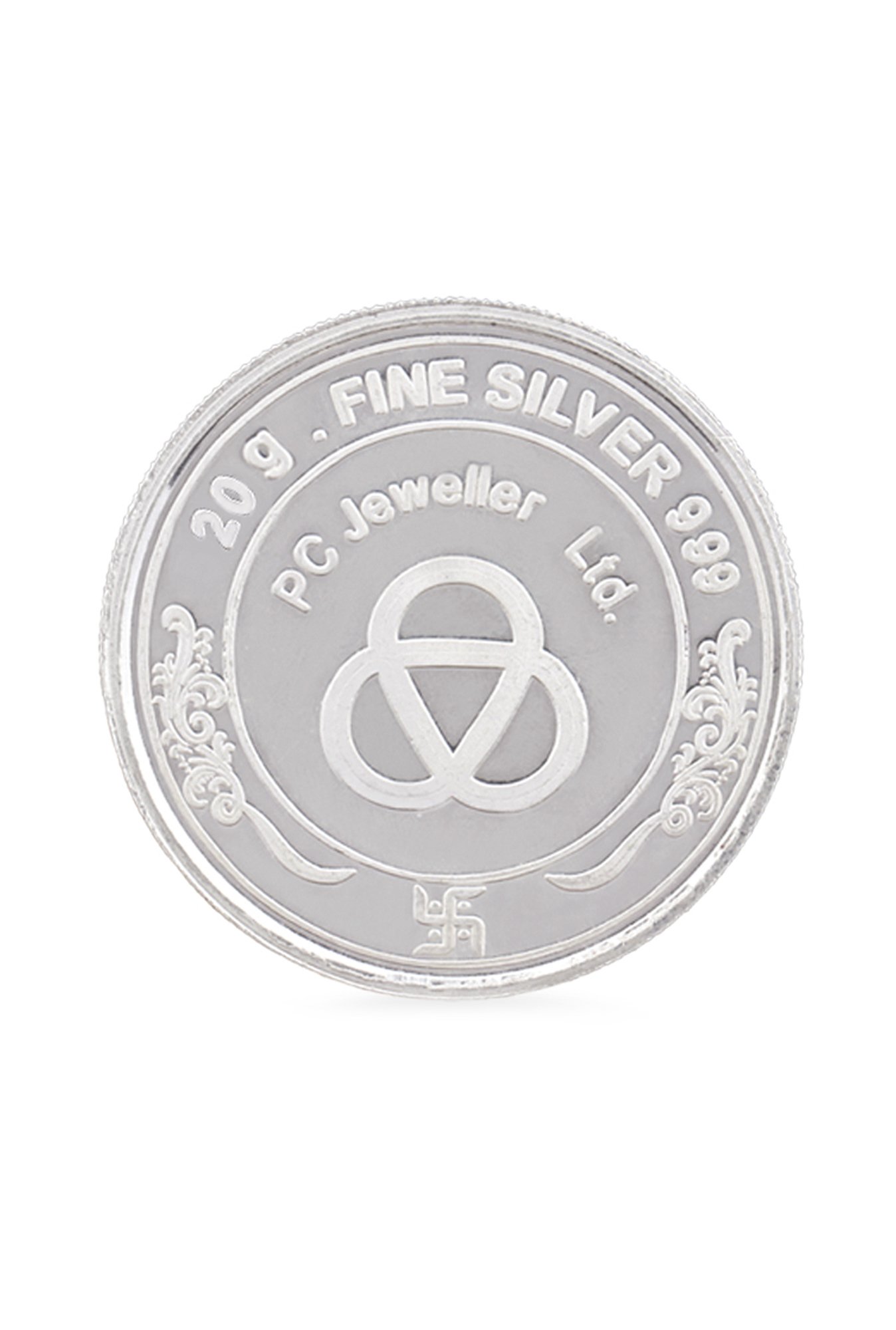 PC Jeweller Laxmi Ganesh 999 20gm Silver Coin
