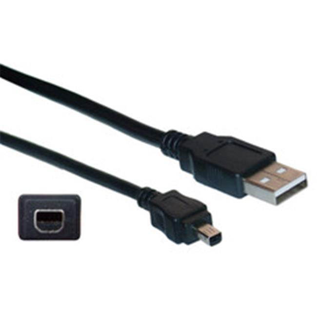 Cable Wholesale USB Type A Male / Mini-B Male Cable 4 Pin Black 6 ft