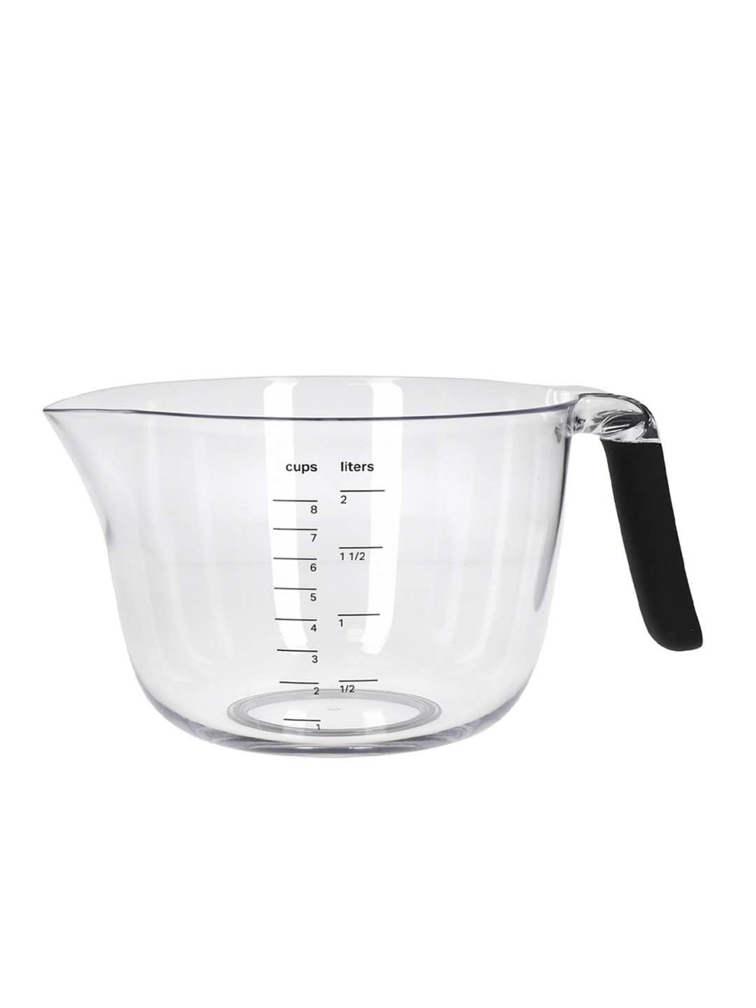 KitchenAid Black Plastic Mixing And Measuring Bowl With Handle