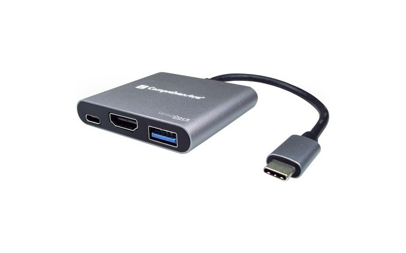 Comprehensive VersaDock USB-C 4K Portable Docking Station with HDMI, USB 3.0, PD - 60 W - USB 3.0 Type C - 3 x USB Ports - 1 x USB 3.0 - HDMI - Wired