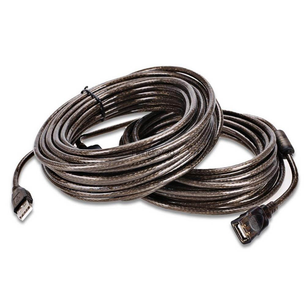 axGear USB Extension Cable USB 2.0 Male to Female Booster Extender AA Repeater Wire M/F AA 50Ft 15M