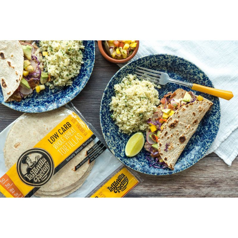 La Tortillas Factory High Fiber Low Carb Whole Wheat Tortillas - 10ct/13oz