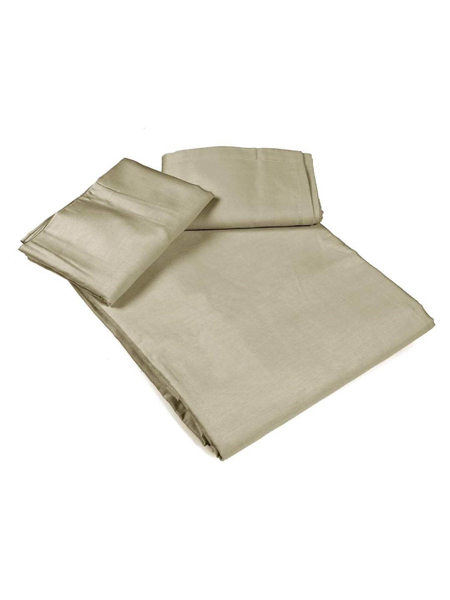 Saral Home Sheen Shine Beige 300 TC Cotton Queen Bedsheet with 2 Pillow Covers