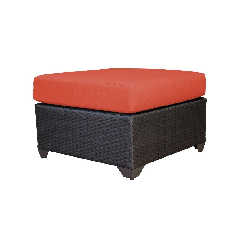 Barbados 14pc Patio Sectional Seating Set with Cushions - Tangerine - TK Classics