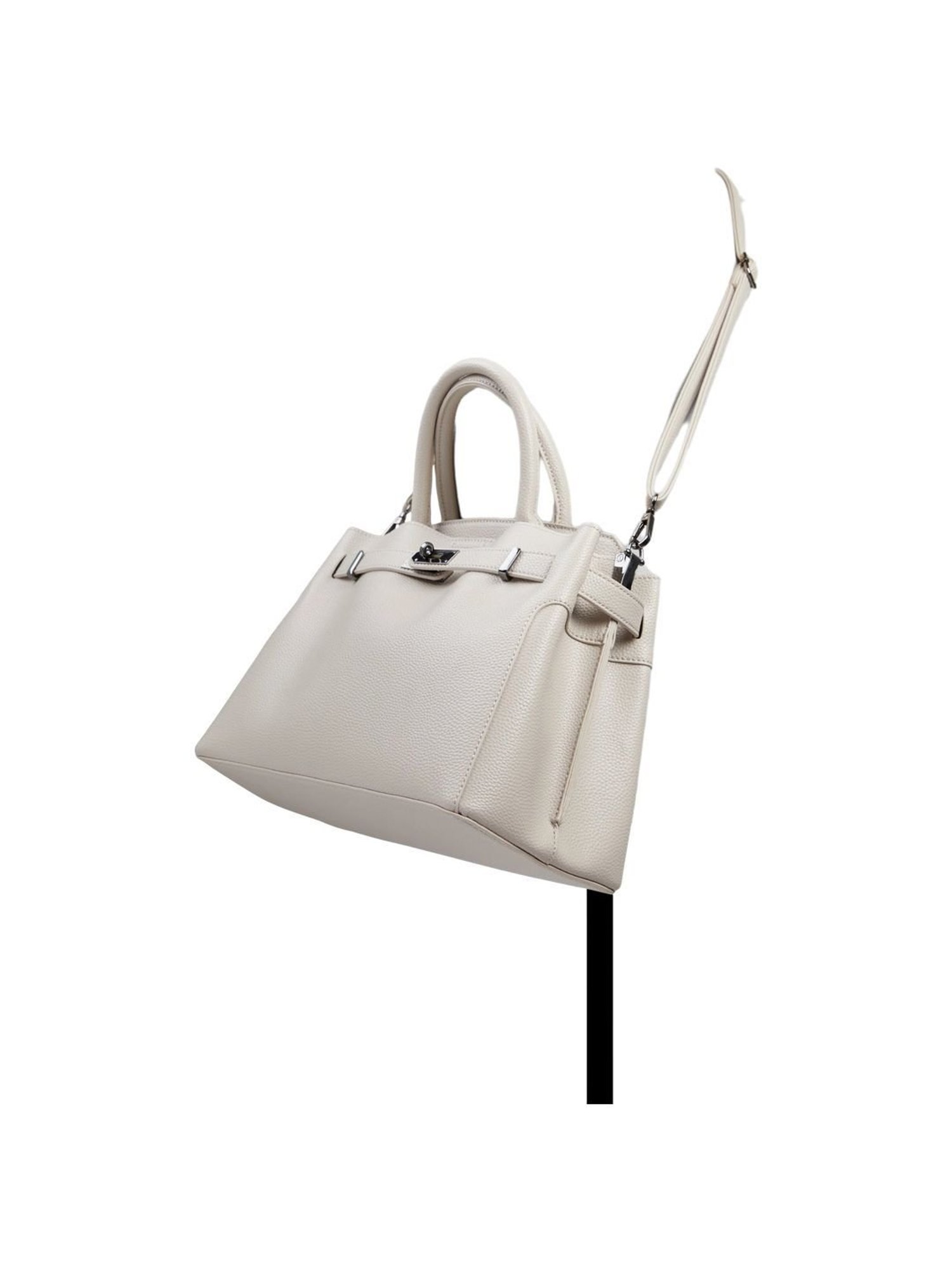 Call It Spring Off White Solid Medium Handbag