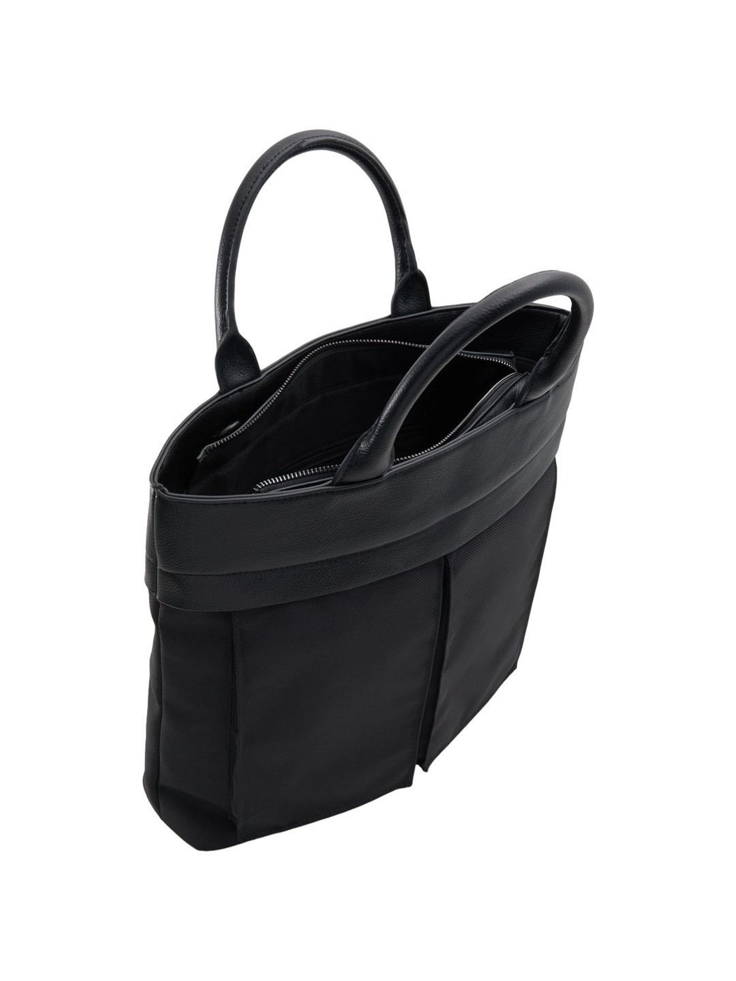 Call It Spring Black Combo Solid Large Tote Handbag