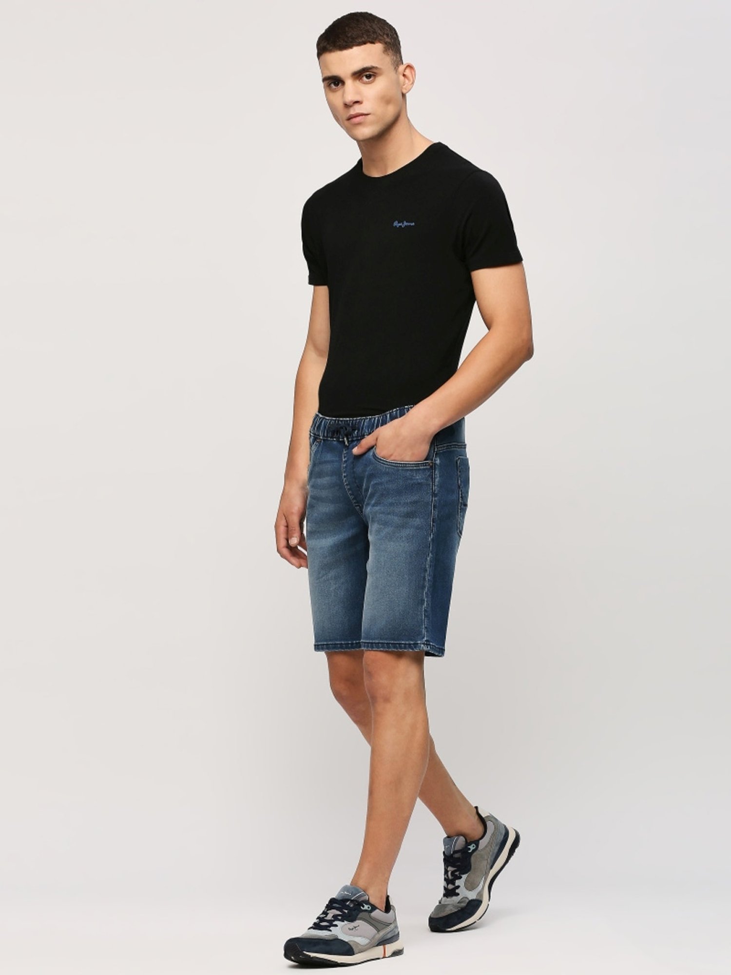 Pepe Jeans Mid Indigo Blue Regular Fit Denim Shorts
