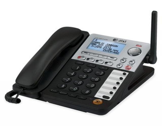 attsb67148 - att synj sb67148 dect 6.0 cordless phone - black, silver
