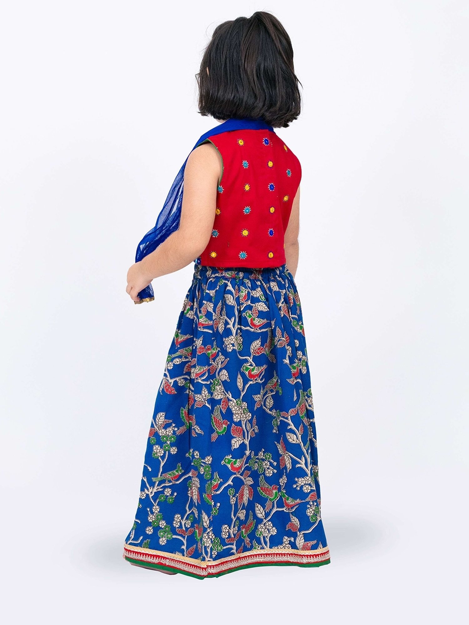 TWISHA Kids Red Embroidery Lehenga Choli