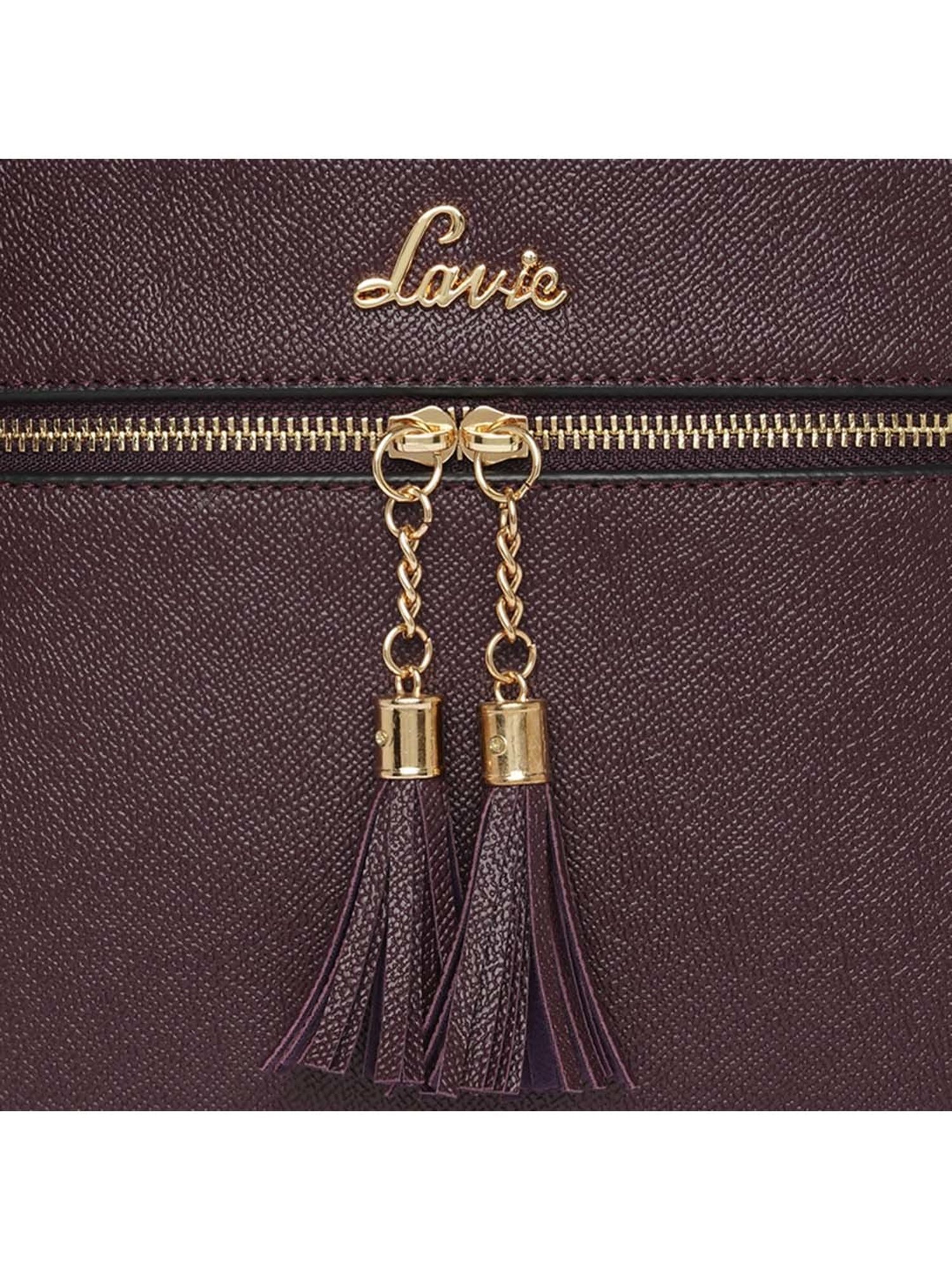 Lavie Wine Solid Sling Handbag