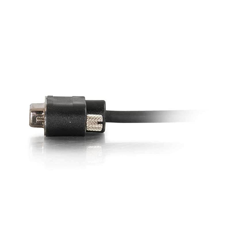 52179 Serial RS232 DB9 Null Modem Cable with Low Profile Connectors FF inWall CMGRated Black 25 Feet 762 Meters