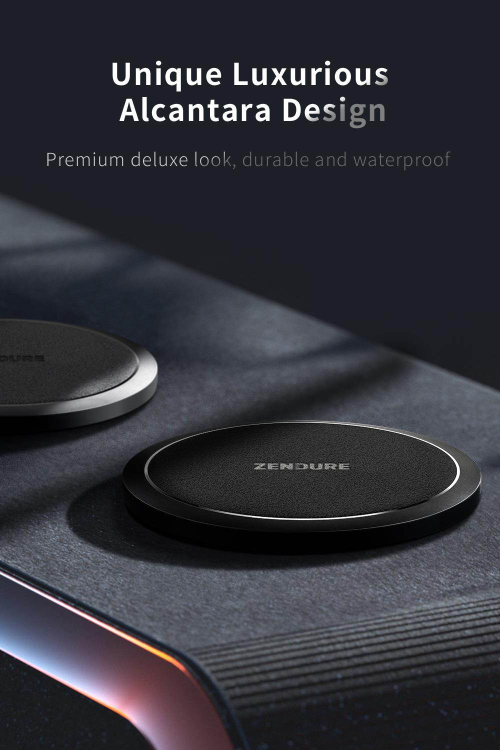 Zendure Q4 (Aluminum shell + Alcantara cover) Wireless Charger - Black
