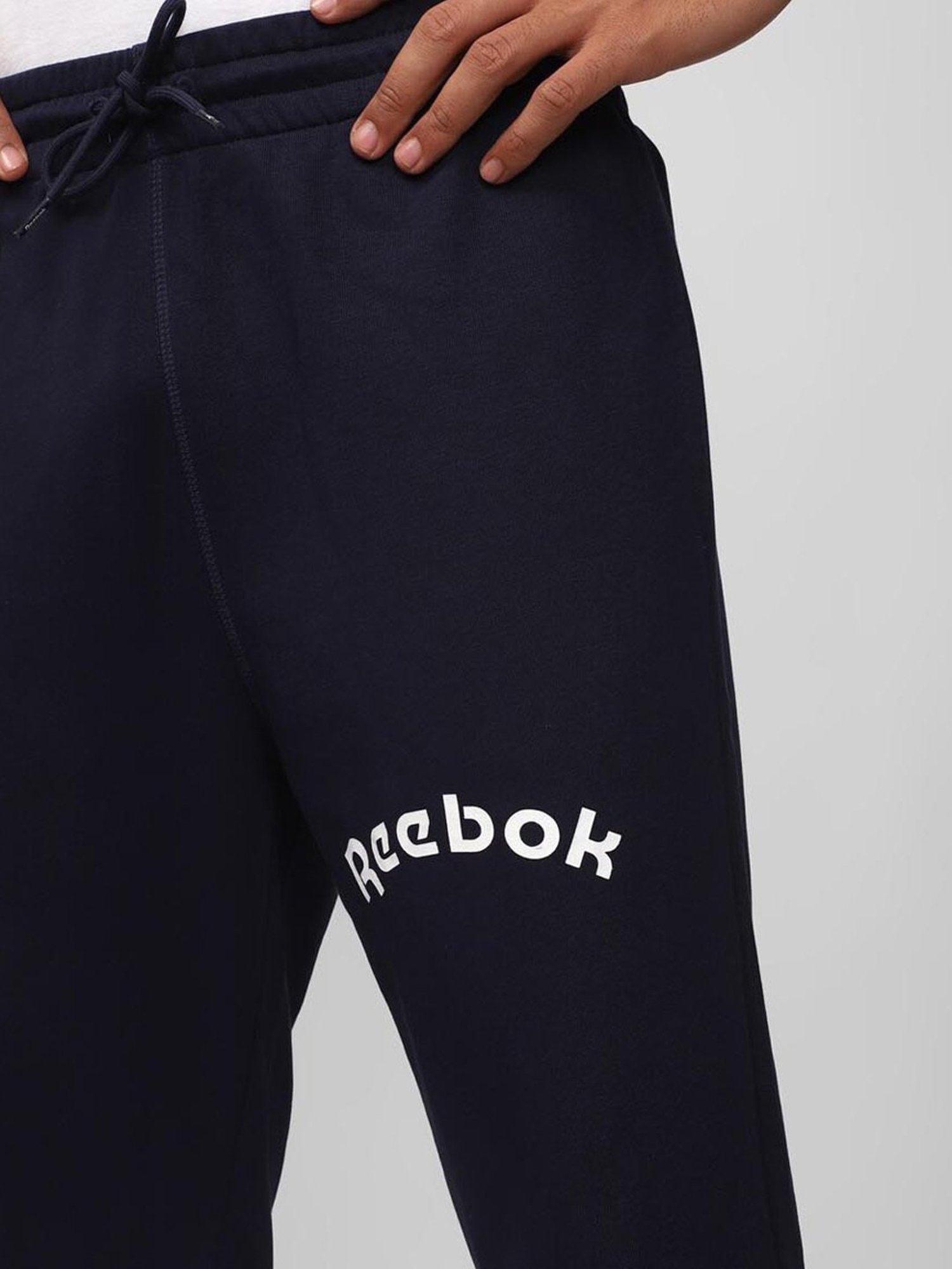 Reebok Navy Slim Fit Sports Trackpants