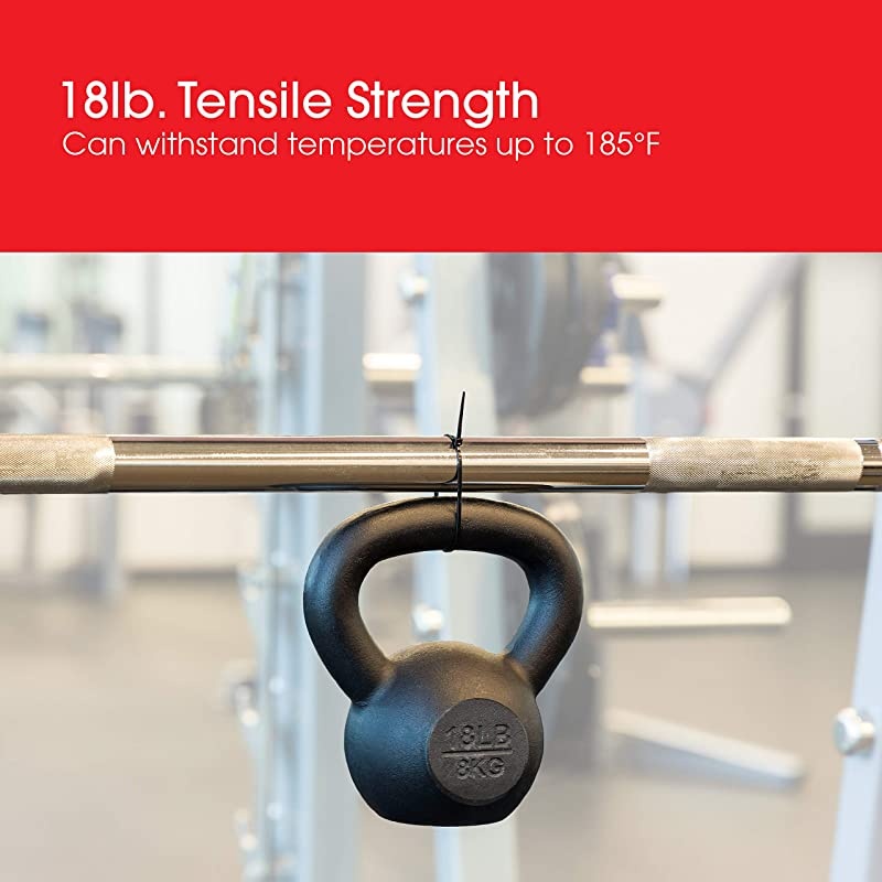 Gear Black Cable Ties, 4-Inch Long, Multipurpose Small Zip Ties, 100-Pack Nylon Plastic Ties, 7/8-Inch Maximum Diameter, Durable, Self-Locking, Black, 51229