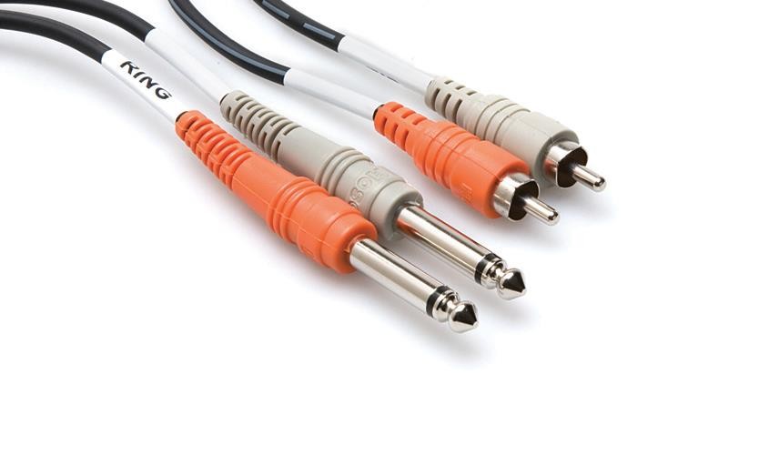 Hosa Dual Cable, RCA to 1/4'', 6.6'