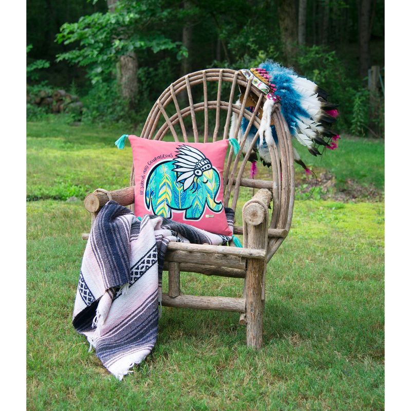 Simply Southern Animal Print Throw Pillow Pink - Rizzy Home