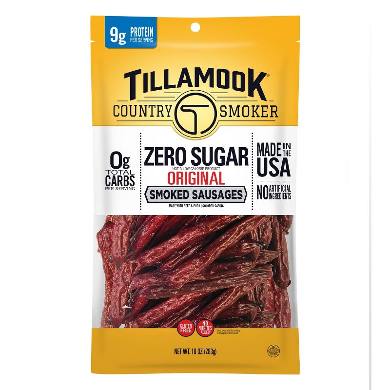 Tillamook Zero Sugar Original Smoked Sausages in a Bag - 10oz