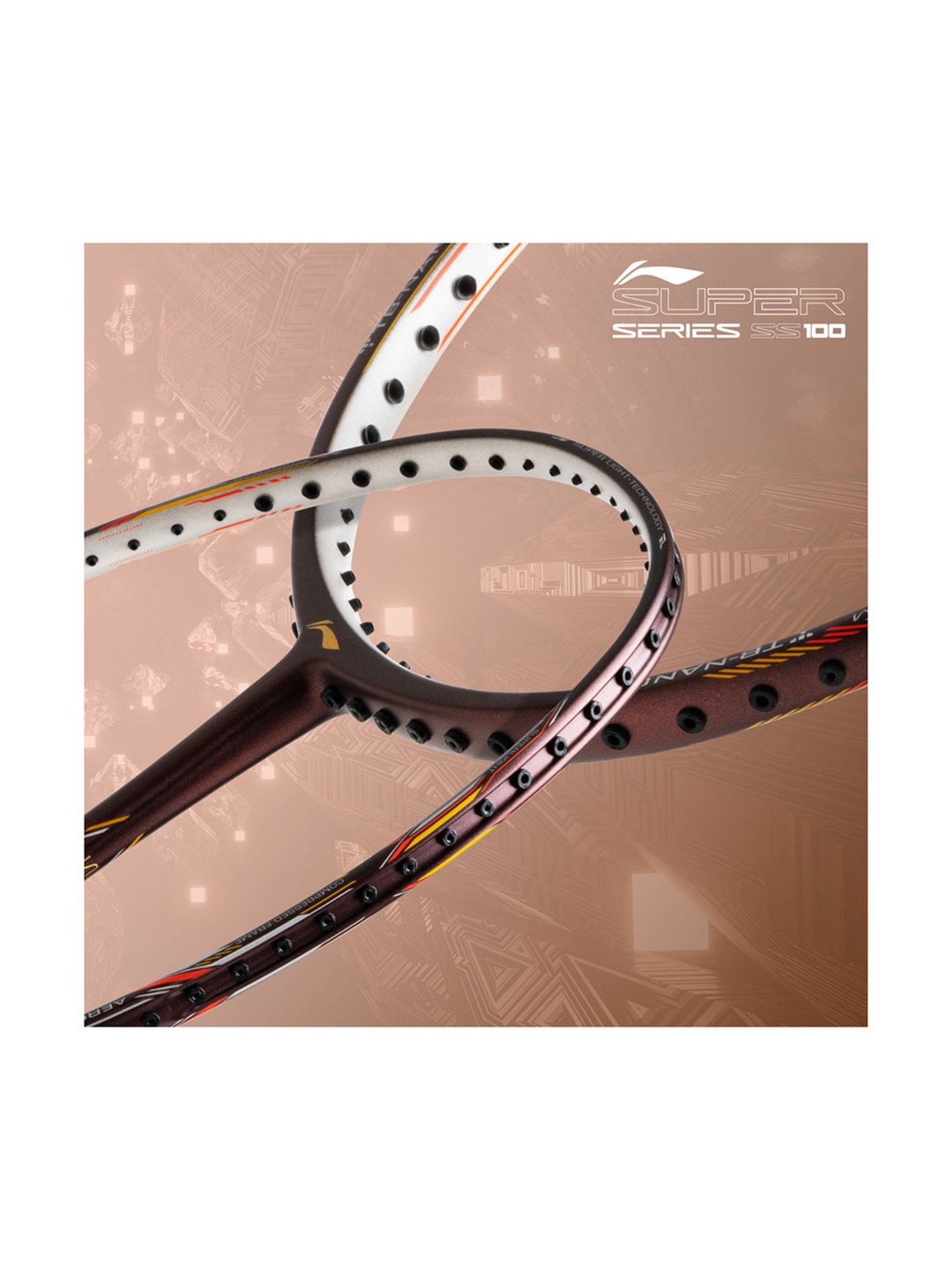 Li-Ning Super Series SS100 Badminton Racket (Maroon) Size - Medium