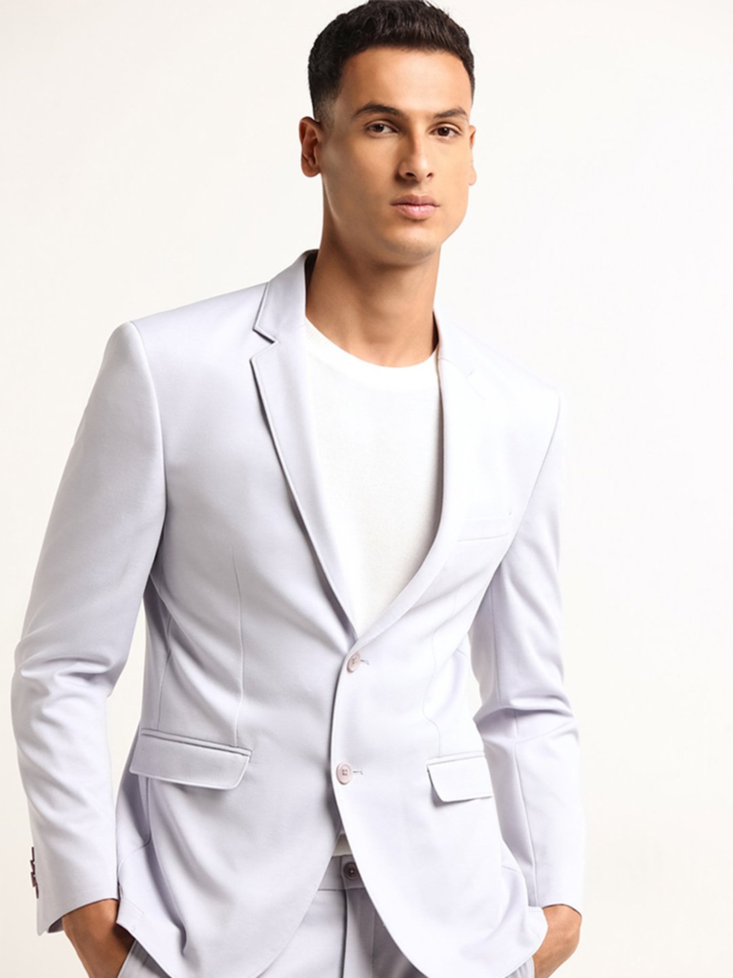 WES Formals by Westside Lilac Slim-Fit Blazer