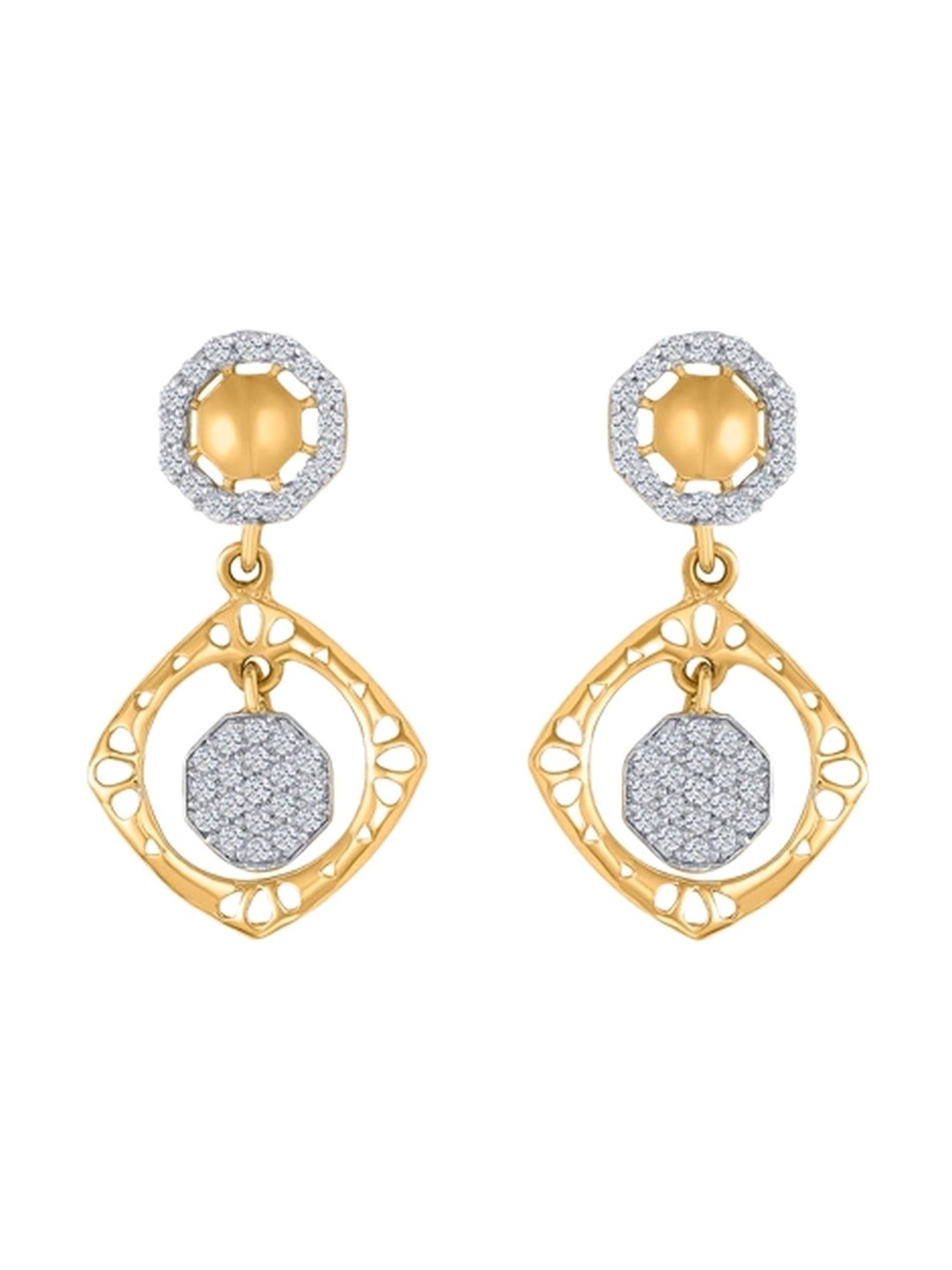 P.C. Chandra Jewellers 14 kt Gold Earrings