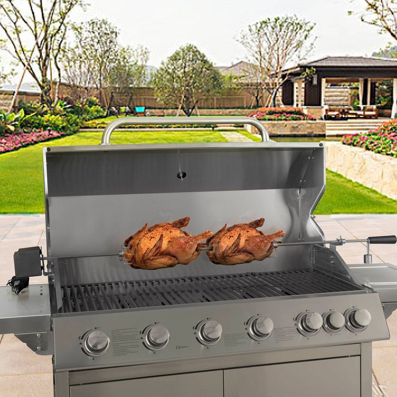 Royal Gourmet Universal Stainless Steel Complete Rotisserie Kit for Grills RTS5000 - Black