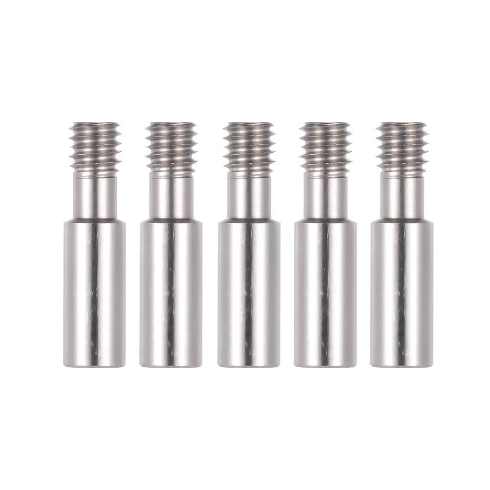 Creality 3D Stainless Steel Heat Break Nozzle Throat M6 * 28mm for 3D Printer Extruder Hot End 1.75mm Filament, 5pcs