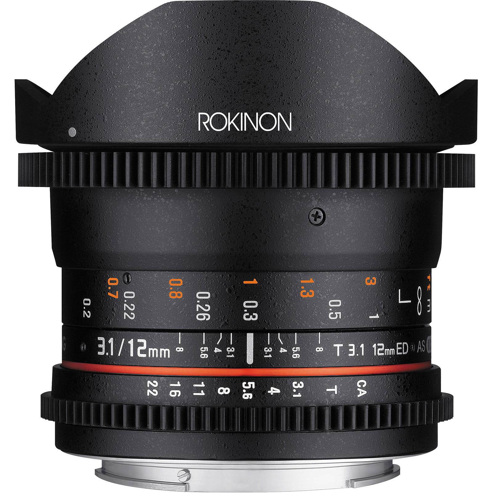 Rokinon 12mm T/3.1 Full Frame Cine DS Fisheye Lens (for Video DSLR Canon EOS Cameras)