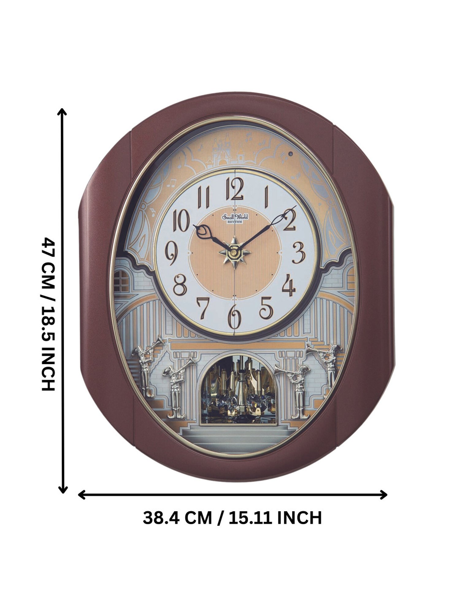 Braun Black Classic Large Analog Wall Clock With Silent Sweep Movement