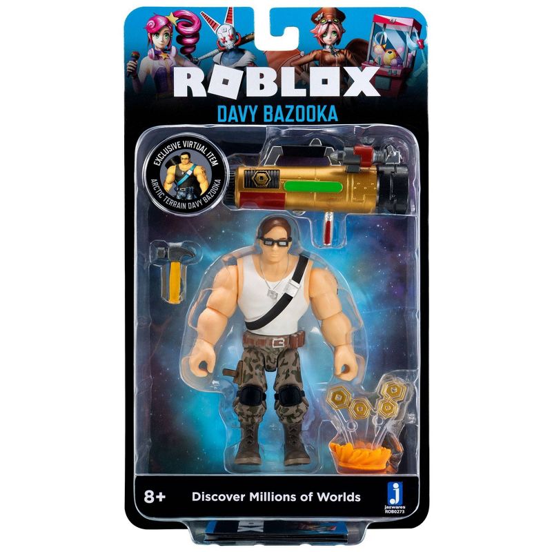 Roblox Imagination Collection - Davy Bazooka Figure Pack (Includes Exclusive Virtual Item)