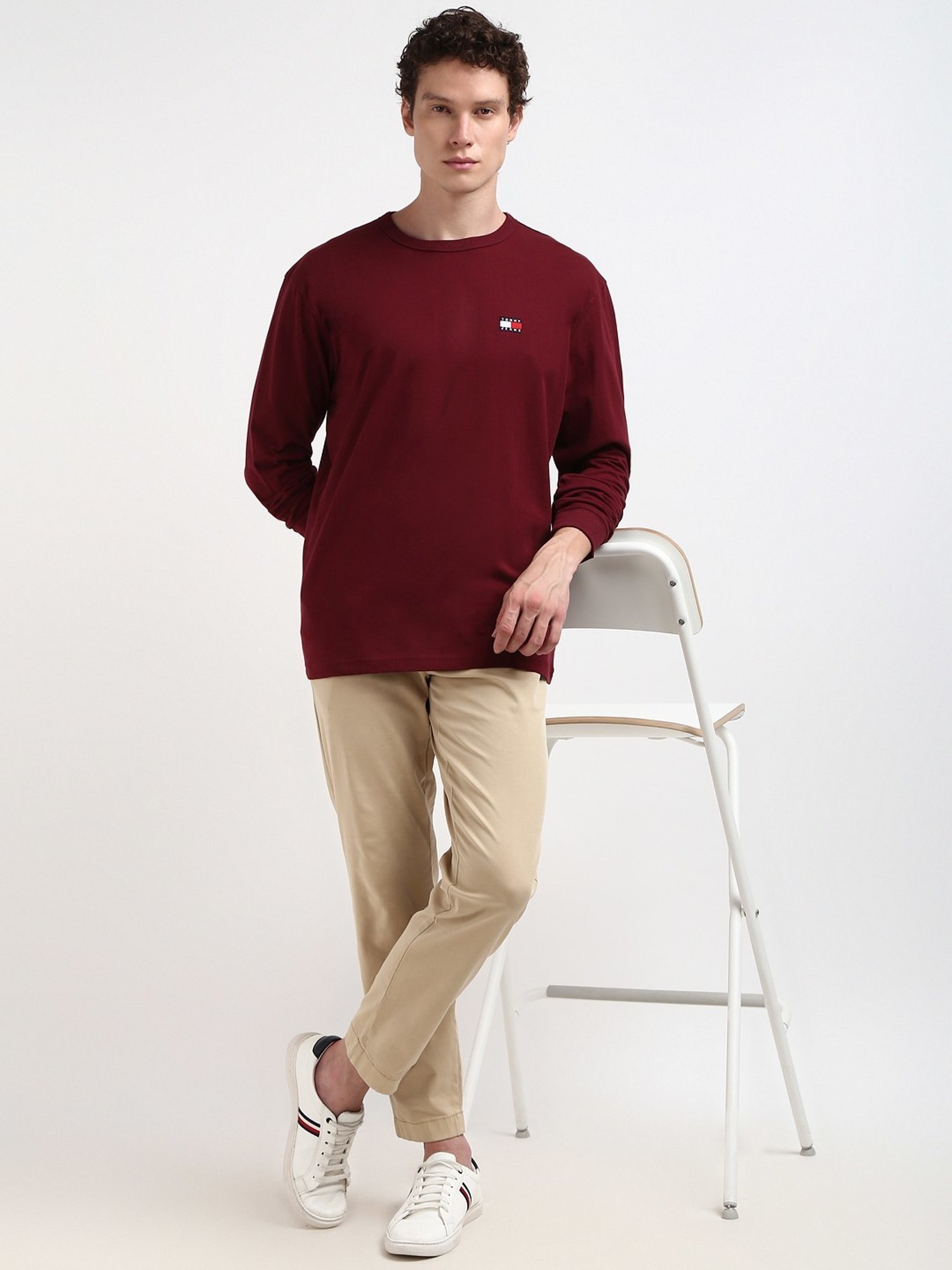 Tommy Hilfiger Maroon Regular Fit T-Shirt