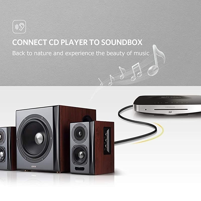 2Male to 2Male RCA Audio Cable 15Feet 10Pack