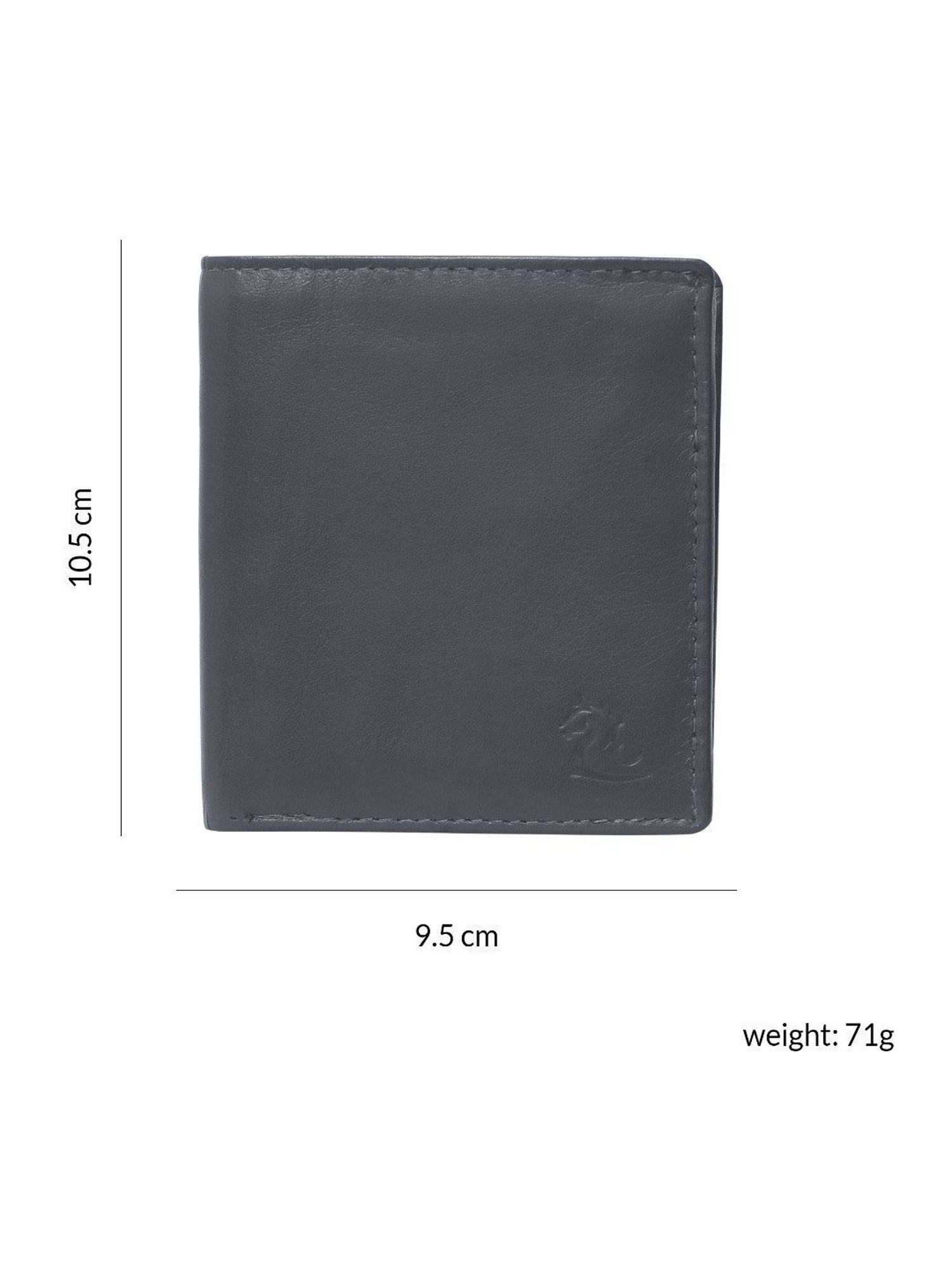 Kara Black Leather Bi-Fold Wallet for Men