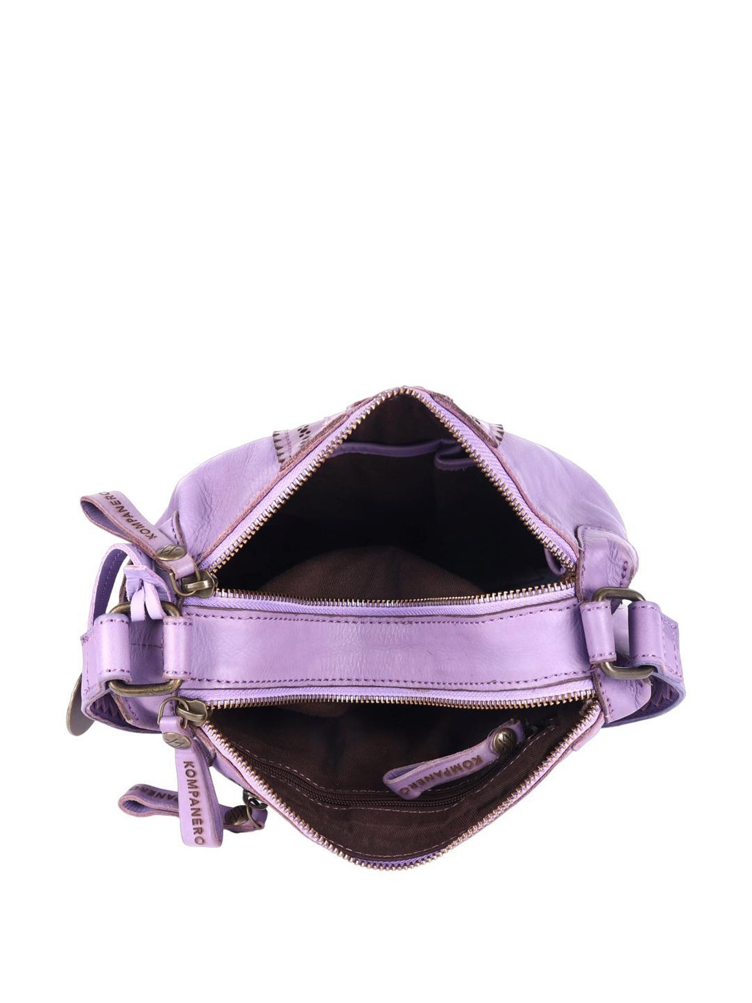 KOMPANERO Madison Lavender Textured Medium Sling Handbag