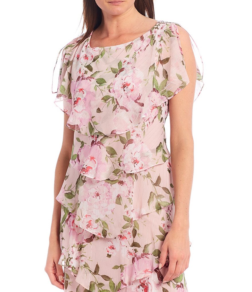 Alex Evenings Stretch Velvet Long Sleeve Ruched Beaded Accent Collar Boat Neck Blouse