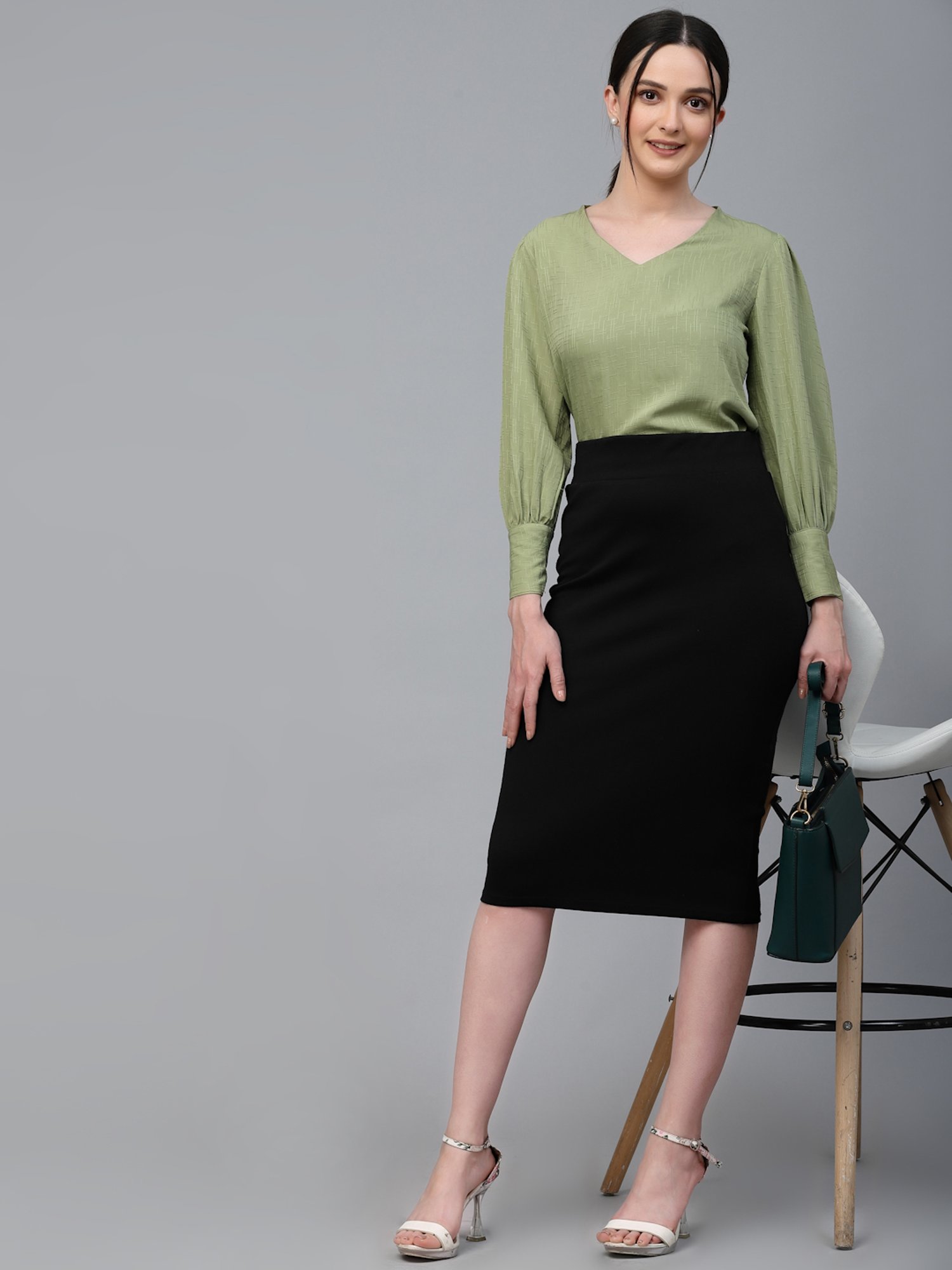 Style Quotient Sage Green Top