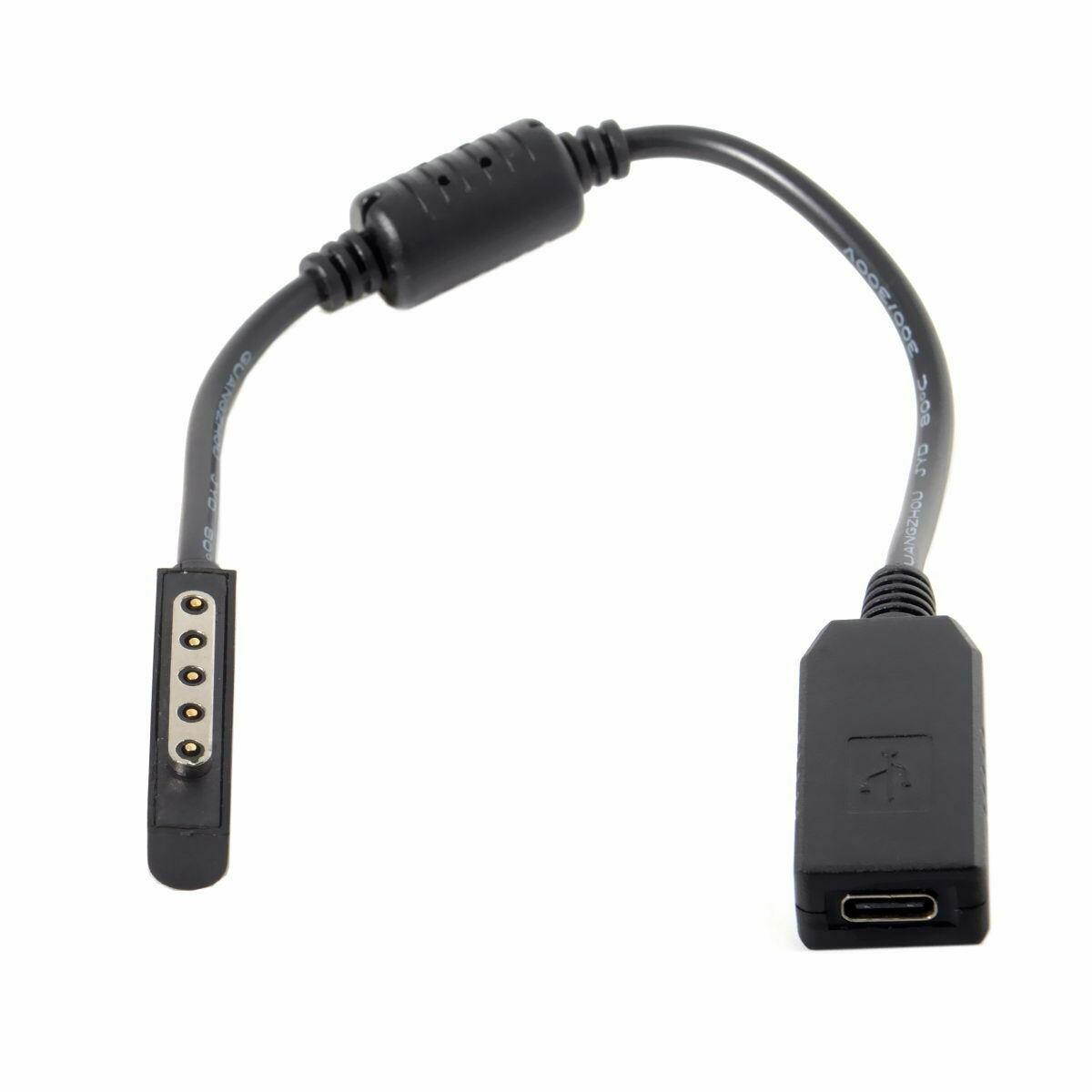 DC 12V USB Type-C USB-C Female to Surface Pro1 Pro2 Charge Cable Adapter 0.3m