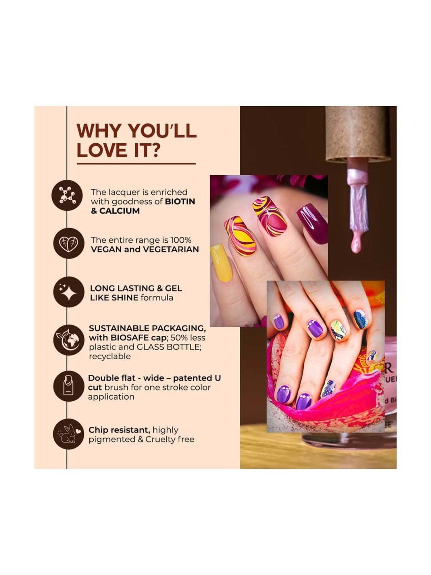 Colorbar Vegan Nail Lacquer Beehave - 102 - 8 ml