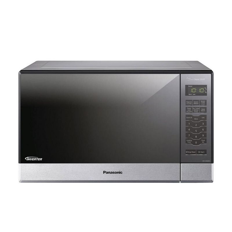 Panasonic NN-SN686SR 1.2 Cubic Foot Built In Countertop Stainless Steel Microwave Oven with Inverter Technology, Silver (Certified Refurbished)