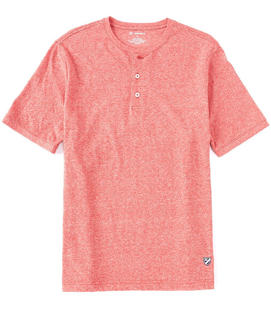Cremieux Spacedye Short-Sleeve Henley