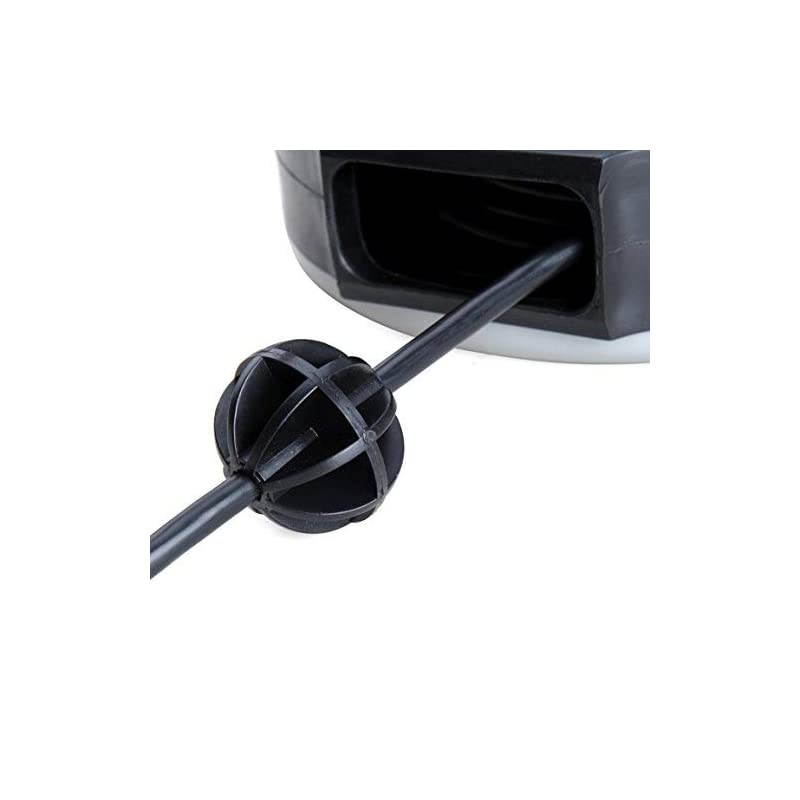 25ft Heavy Duty Retractable Extension Cord Reel with 3 Electrical Outlets 116AWG3C SJT 10 Amp 1125W Light Gray 12month Worryfree Quality Warranty