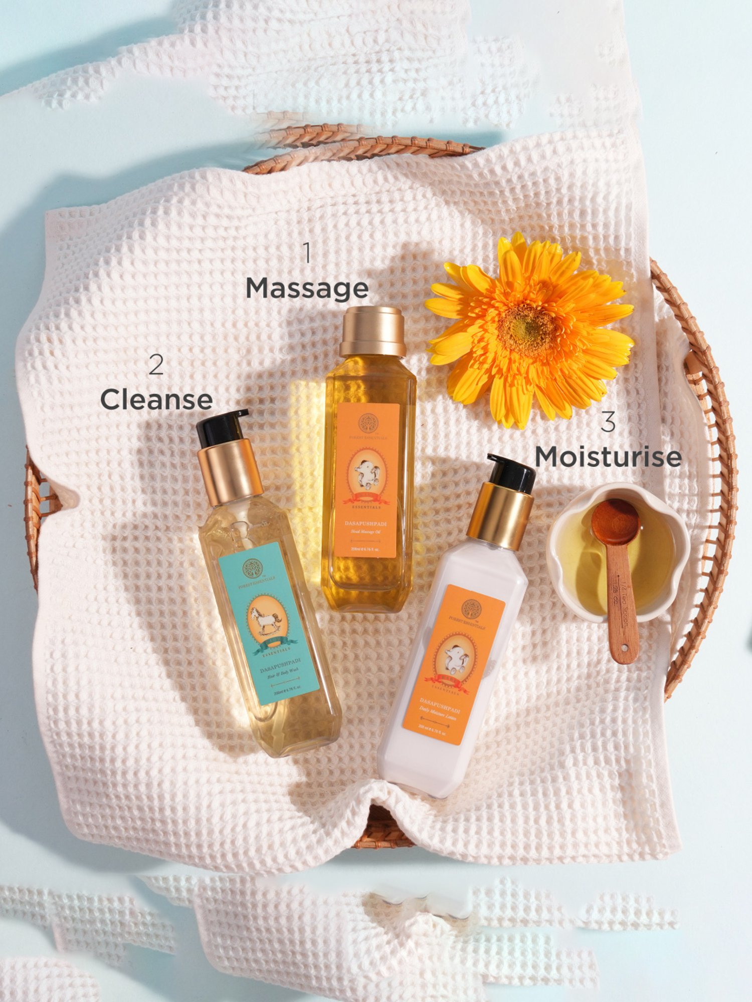 Forest Essentials Natural & Ayurvedic Baby Hair & Body Wash Dasapushpadi - 200 ml