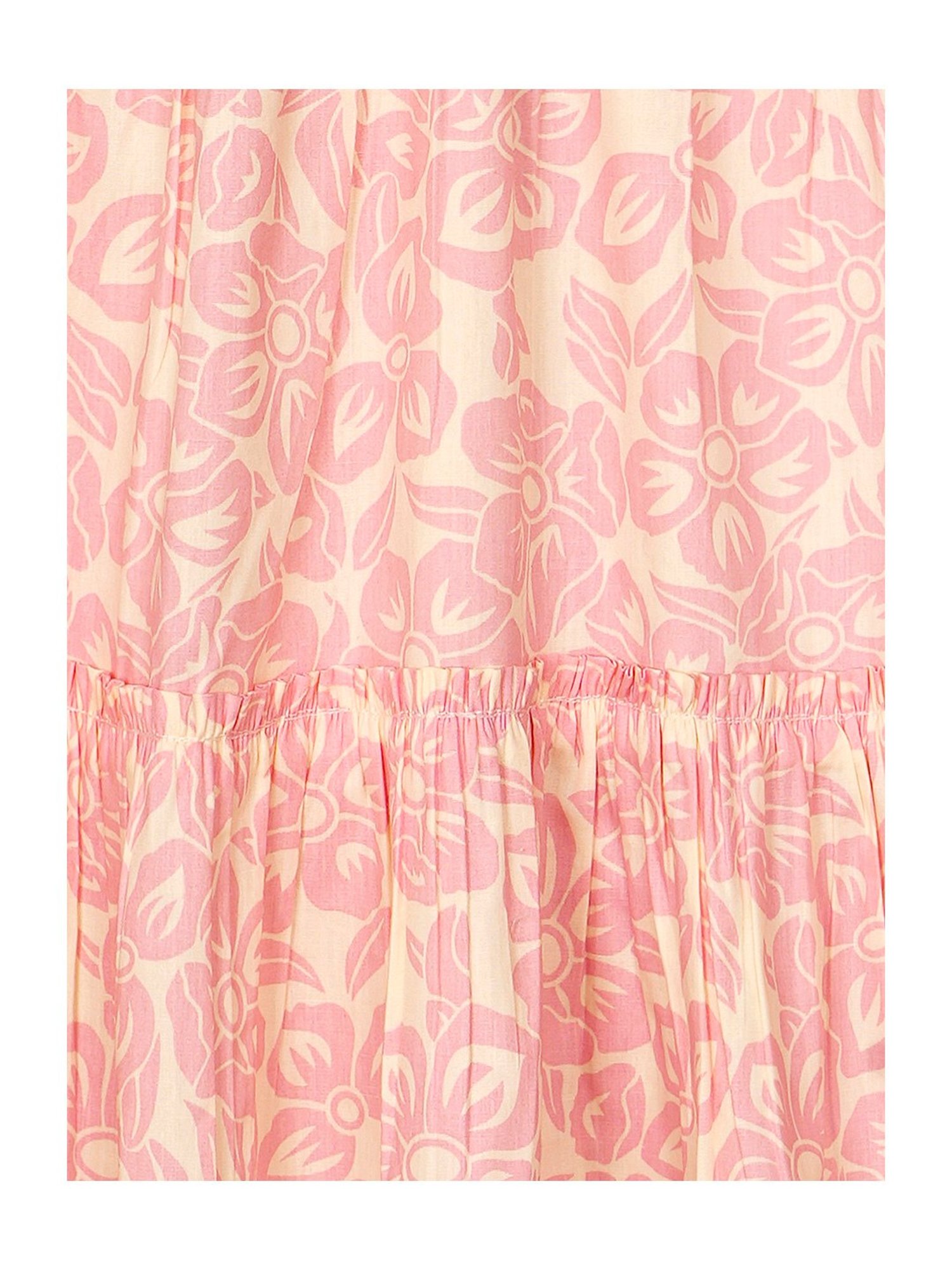 Budding Bees Kids Peach Floral Print Dress