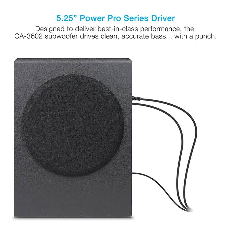 CA3602a 62W Desktop Computer Speaker with Subwoofer Perfect 21 Gaming and Multimedia PC speakers